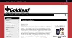 Desktop Screenshot of goldleafpromotions.com